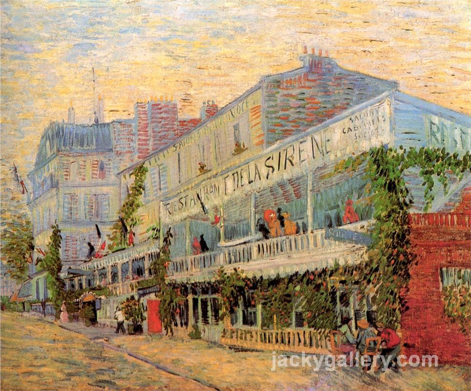 Restaurant de la Sirene at Asnieres, Van Gogh painting
